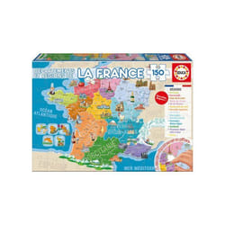 Puzzle Enfant - Carte De France : Les Departements Et Regions - 150 Pieces - Jeu  Educatifs