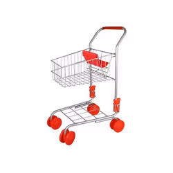 Chariot De Supermarche En Metal Avec Siege Poupee Rouge - Jouet