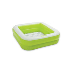 Intex - 57100NPB - Baignoire de douche gonflable verte pour bebe 85x85x23cm