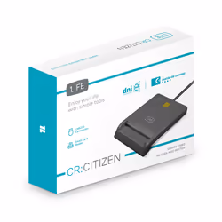 1Life cr:citizen lecteur de cartes à puce Intérieure USB USB 2.0 Noir - Vue supplémentaire 5
