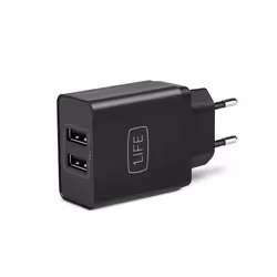 1Life pa:dual usb, téléphone, Intérieure, 100 - 240 V, 50/60 Hz, 5 V, 2,4 A