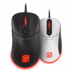 Fox Gaming FM63S, Ambidextre, 16000 DPI, Noir, Blanc