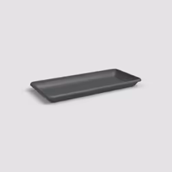 Artevasi Venezia Rectangular Saucer, Soucoupe, Anthracite, 175 mm, 780 mm, 33 mm