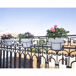 Artevasi Balcony Pot Holder With Saucer Soucoupe