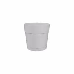 Artevasi - Pot a fleurs et plantes rond capri large - Plastique - Réservoir d'eau - diametre 50 cm - Blanc