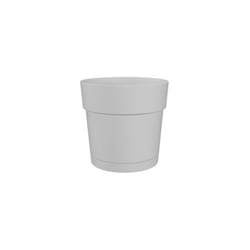 Artevasi - Pot a fleurs et plantes rond capri large - Plastique - Réservoir d'eau - diametre 50 cm - Blanc