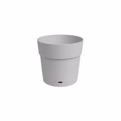 Artevasi - Pot a fleurs et plantes rond capri large - Plastique - Réservoir d'eau - diametre 30 cm - Gris clair