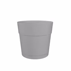 ARTEVASI Pot de fleurs rond CAPRI LARGE - Plastique - Réservoir deau - diamètre 40 cm - Gris clair -  391 x 391 x 37 cm