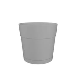 ARTEVASI Pot de fleurs rond CAPRI LARGE - Plastique - Réservoir deau - diamètre 40 cm - Gris clair -  391 x 391 x 37 cm