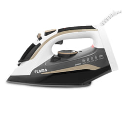 Flama 5342FL Fer à repasser à sec ou à vapeur Semelle céramique Ultraglide 2400 W Beige, Noir, Blanc