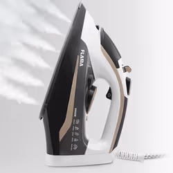 Flama 5342FL Fer à repasser à sec ou à vapeur Semelle céramique Ultraglide 2400 W Beige, Noir, Blanc