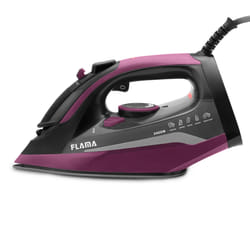 Flama 5343FL Fer à repasser à sec ou à vapeur Semelle céramique Ultraglide 2400 W Noir, Violet