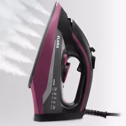Flama 5343FL Fer à repasser à sec ou à vapeur Semelle céramique Ultraglide 2400 W Noir, Violet