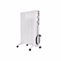 Flama 2330FL, Chauffage électrique à bain d’huile, Huile, Intérieure, Sol, Blanc, Rotatif