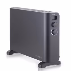 Flama 2386FL, Chauffage électrique à convecteur, 1,6 m, Intérieure, Sol, Noir, Gris, Rotatif