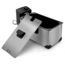 Flama 636FL Double 3 L Autonome 2200 W Friteuse Noir, Acier inoxydable
