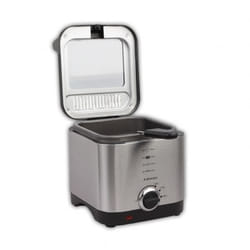 Jocel JFRI011022 friteuse Unique 1,5 L Autonome 900 W Noir, Acier inoxydable