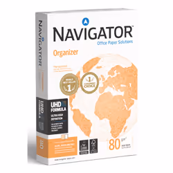 Navigator Organizer, Universel, A4 (210x297 mm), 500 feuilles, 80 g/m², Blanc, 5 pièce(s)