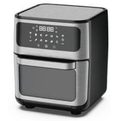 SILVER Lisboa IP009 Unique 12 L Autonome 1800 W Friteuse d’air chaud Noir, Acier inoxydable