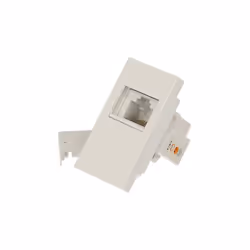 Prise RJ11 cat. 3 blanche, largeur 22.5mm, on peut donc placer deux appareillages de largeur réduite par emplacement. Montage ...