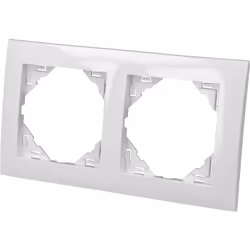 Plaque de finition blanche double. Enjoliveur pour appareillage Efapel Logus 90. Plaque deux postes. Faites votre choix de Pl ...