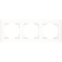 Efapel - Plaque de finition blanche triple Logus 90