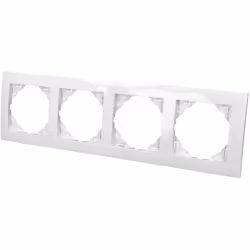 Plaque de finition blanche quadruple. Enjoliveur pour appareillage Efapel Logus 90. Plaque quatre postes. Faites votre choix  ...