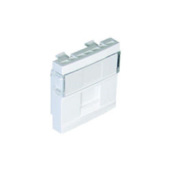 Module 1 sortie pour connecteur RJ45 pour goulotte - Couleur matériel - Blanc