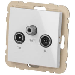 Prise tv + fm + sat blanc Efapel Logus 90