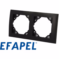 Plaque de finition noire double. Enjoliveur pour appareillage Efapel Logus 90. Plaque deux postes. Faites votre choix de Plaq ...