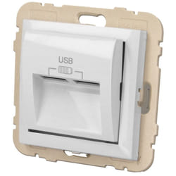 Efapel - Prise chargeur usb double blanc Logus 90