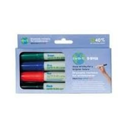 Bi-Office PE2206 marqueur 4 pièce(s) Noir, Bleu, Vert, Rouge