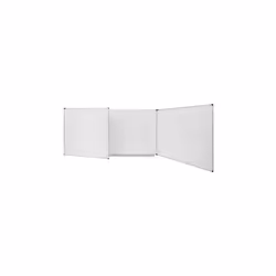 Gagnez de l'espace et augmentez votre surface d'écriture. Tableau blanc triptyque, surface émaillée et magnétique. Les tripty ...