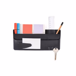 Bi-Office SM010101, Boîte de rangement, Noir, Rectangulaire, Plastique, Monochromatique, Intérieure