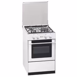 Meireles G 1530 DV W NAT, Cuisinière, Blanc, Rotatif, Acier inoxydable, En haut devant, émail