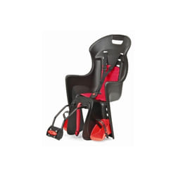 Porte bebe Polisport Boodie fixation cadre noir-rouge