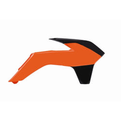 POLISPORT Ouïes de radiateur couleur origine 13-14 orange/noir KTM SX85