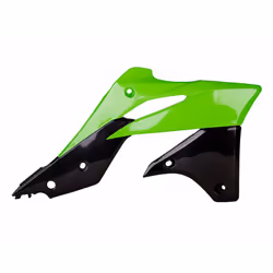 POLISPORT Ouïes de radiateur couleur origine vert/noir Kawasaki KX250F