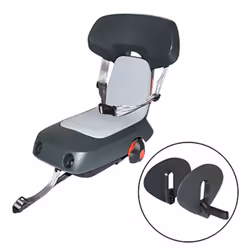 Porte-bébé siège arrière à fixer sur porte bagage fixation étau coussin gris clair Polisport Guppy 6 ans - 35 kgs Homologué