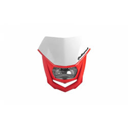POLISPORT Plaque phare Halo rouge/blanc