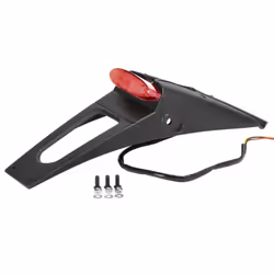 POLISPORT Extension de garde boue arrière RSP LED 2.0 noir avec feu + éclairage de plaque
