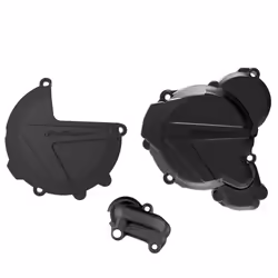 POLISPORT kit protection de carter d'embrayage, d'allumage et de pompe à eau - KTM 250 / 300 EXC / XC-W (17-22), noir