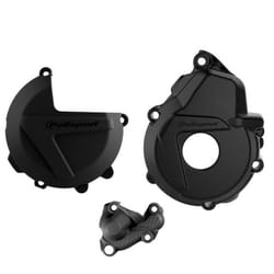 POLISPORT kit protection de carter d'embrayage, d'allumage et de pompe à eau - KTM / Husqvarna, noir