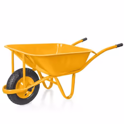 Brouette de chantier Acier Cuve carrée 80L Roues gonflées VITO