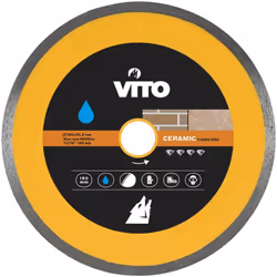 Disque diamant coupe humide VITOPOWER avec un diamètre de 180 mm, un alésage de 22 mm, 80 m/s. EN 13236