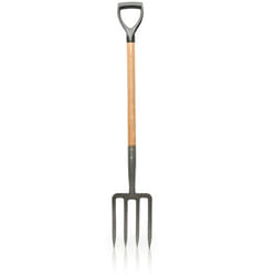 Vito - Fourche de jardin 4 dents avec manche en bois et poignée en y