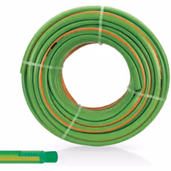 Tuyau d'arrosage tri couche polyester tressé de 50 mètres et de diamètre 19 mm VITO. Traité anti UV, il est souple et flexibl ...