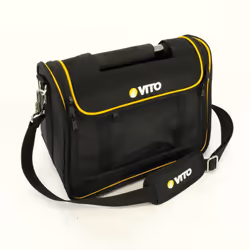 Trousse professionnelle polyvalente VITO en nylon et poignée en acier haute résistance. Idéale pour transporter outils ou doc ...