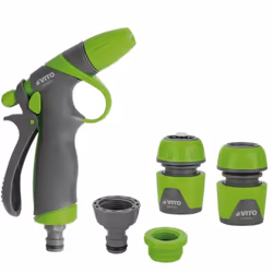 Le kit pistolet d'arrosage VITO est l'ensemble d'accessoires parfaitement conçu pour simplifier l'arrosage des jardins, des p ...