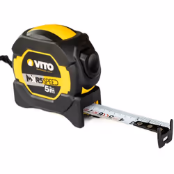 Le Mètre Ruban autobloquant VITO rétractable de 5 mètres est l'outil indispensable pour tous ceux qui recherchent précision e ...
